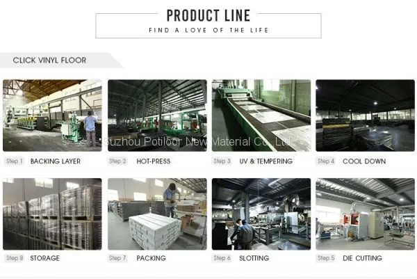 SPC Floor Plastic Flooring Sheet Tiles Slotted Click Lock 5.0mm Thickness 0.5mm Wear Layer photo-2