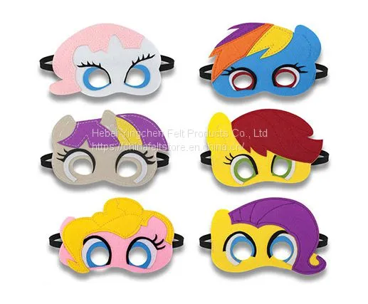 Cheap Custom Colorful Halloween Superhero Felt Masks