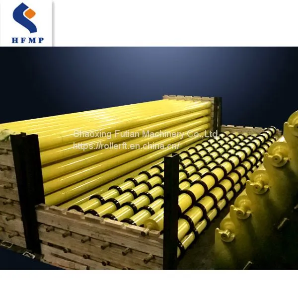 Float Glass Production Line Parts EPDM High Quality Rubber Coated Steel Roller photo-2