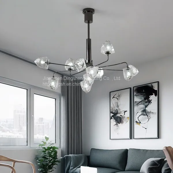 New European Modern Simple Bedroom Chandelier Creative Crystal Glass Lamp Shade Chandelier Living Room Chandelier Personality Atmosphere photo-3