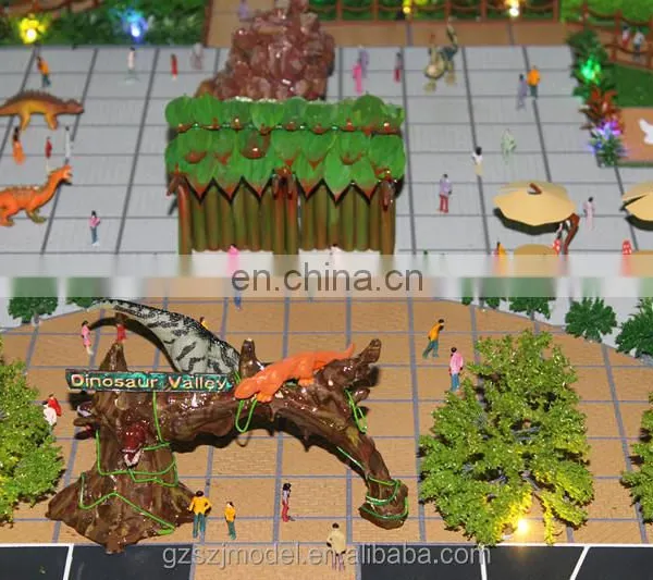 Dinosaur Park Architectural Maquette for Real Estate & Construction Display With Miniature People photo-3