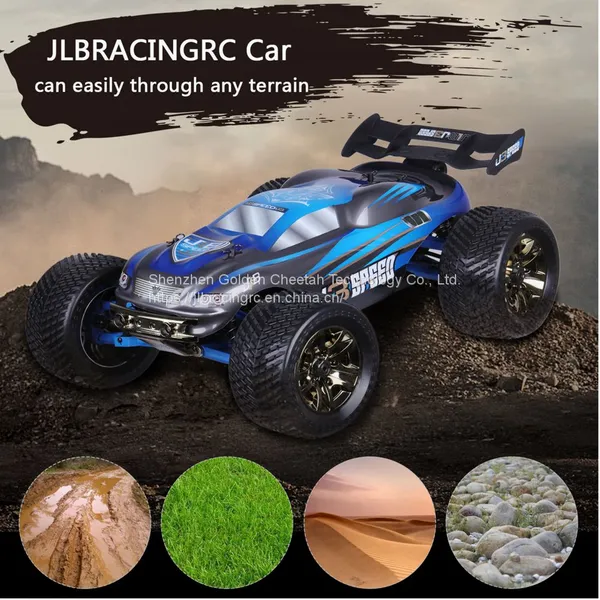 JLBRACINGRC Super Fast 1/10 Scale Cheetah RC Car, 100 KM/H 4WD 2.4GHZ RC Truck 4x4 Off Road RTR Monster Truck IPX7 Waterproof RTR Brushless Electric Remote Control Truck for Adults photo-3