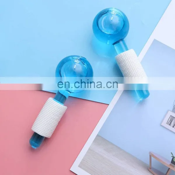 Amazon Hot Selling Wholesale Factory Wave Beauty Ball Glitter Cooling Facial Massager Pink Ice Globes For Face photo-2
