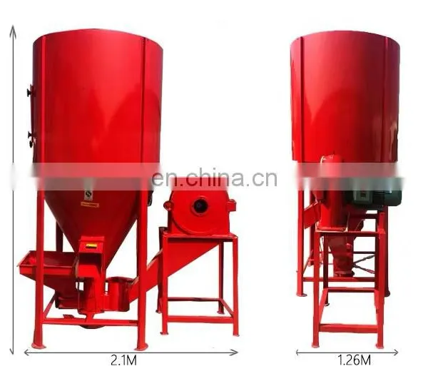 Animal Chicken Duck Goose Pig Cow Feed Grinder Crusher and Mixer Blender Machine photo-5