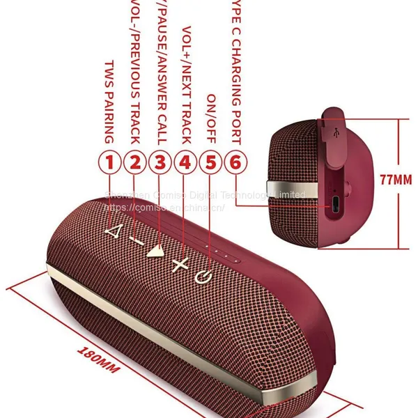 INSMY Portable Bluetooth Speakers, IPX7 Waterproof Floating 20W Wireless Speaker Loud Sound Rich Bass, Stereo Pairing Max 40W, 24 Hours Bluetooth 5.0 Built-in Mic for Outdoors Camping Pool photo-3