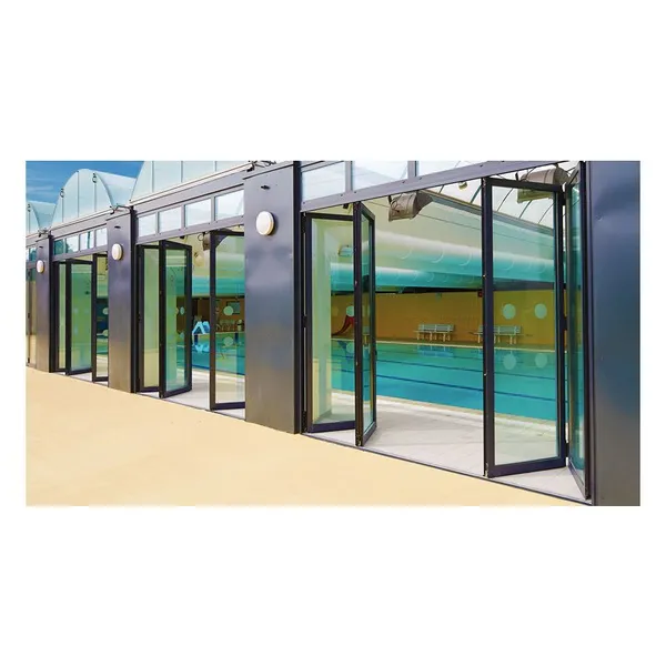 Customized Aluminum Clad Wood Bifolding Double Glazed Door photo-2