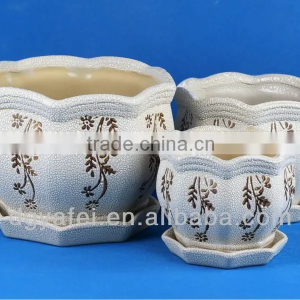 Pearl Printing Ceramic Flower Pots