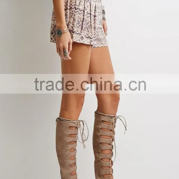 2015 China Manufacturer Customized Latest Design Casual Women Print Shorts photo-3
