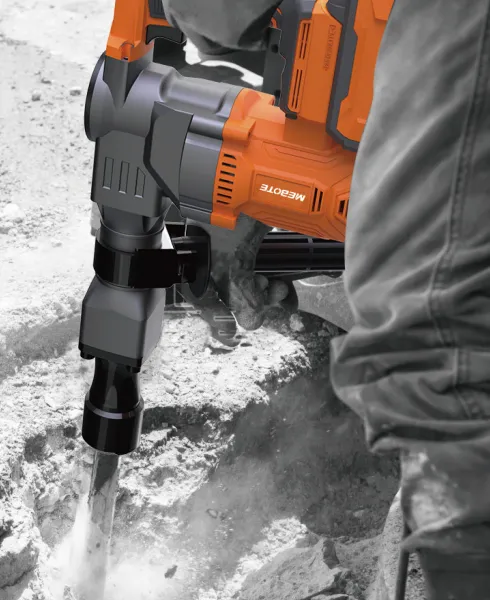 ‌Powerful 1700W Electric Demolition Hammer, 2000RPM Heavy-Duty Concrete Breaker With Accessories