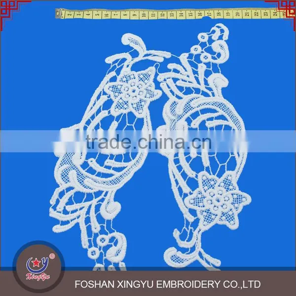 Best Selling Products Floral Lace Crochet Collar Applique Large Embroidered Mesh Neckline Patch for Crafts photo-3