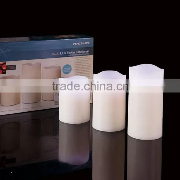 3pcs Flameless LED Candle With Color Changing Remote Control