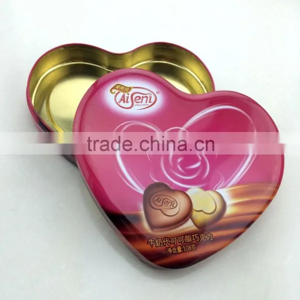 Heart Shape Tin Can,colorful Paint Tin Can for Chocolate photo-3
