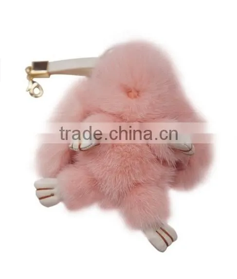 Rabbit Fur Baby Animal Nursery Doll Toys Home Decoration Pendant Hanging Ornements Christmas Gifts For Children photo-4
