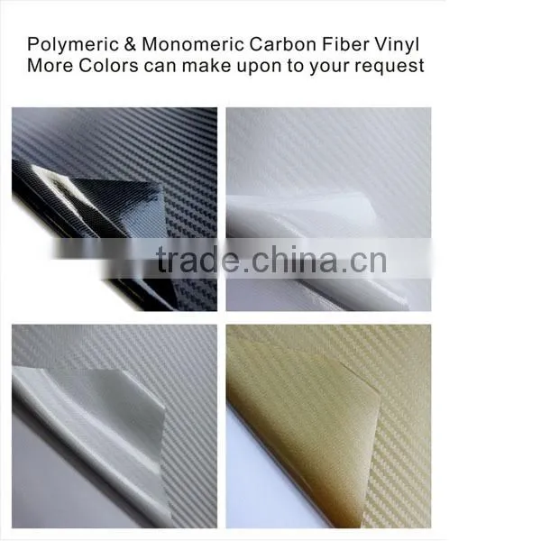 With Bubble Free or Non-bubble Free160mic Film 3d Carbon Fiber Chrome Gold Car Wrap Vinyl photo-2