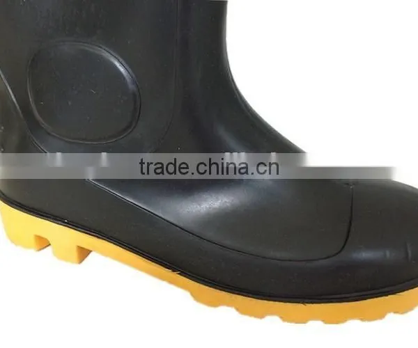 Pvc High Acid-proof Rain Boots for Men/Steel Toe Trooper Motorcycle Boot photo-2