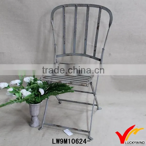 Rustic Paints Antique Metal Folding Chair Supplier photo-2
