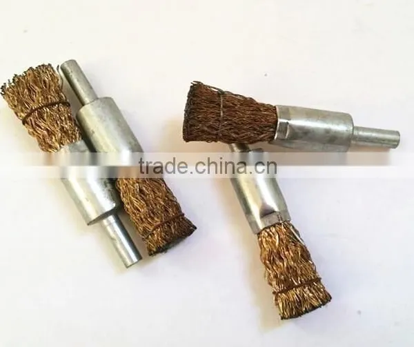 Steel Wire Type Brush With Shaft,steel Wire Cup Brush photo-2
