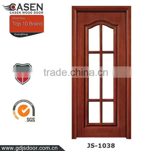 High-quality Rome Style Main Entrance Wooden Door With Art Glass for Hous Design photo-5