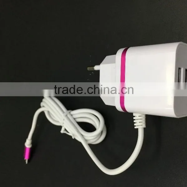 5V 2.1A EU Plug With 2USB Travel Charger photo-2