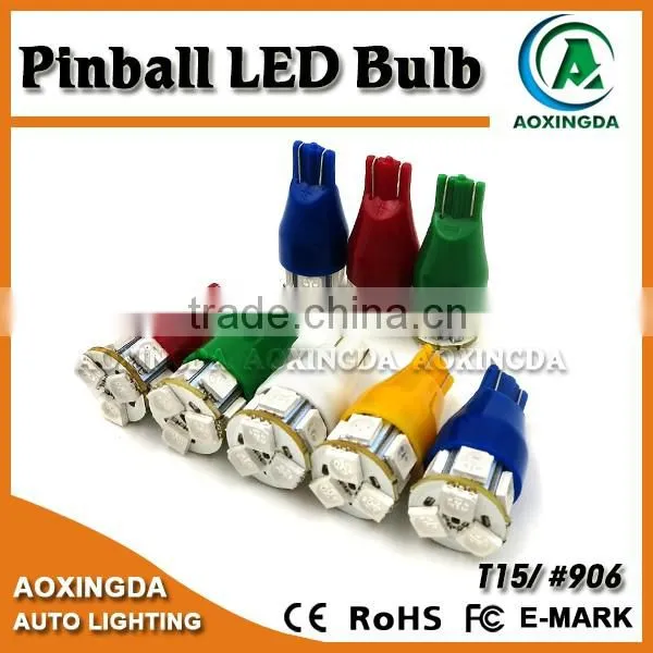 AC/DC 12V 5050 8SMD Pinball T15 906 LED Light Lamps for Pinball Flasher photo-2