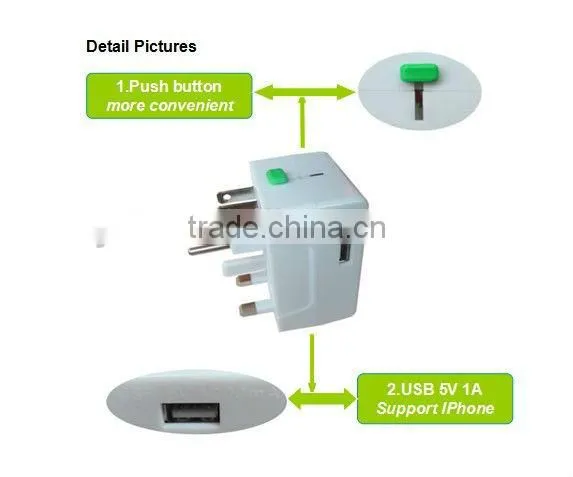 Multi-Nation Travel Adapter With USB Charger photo-2