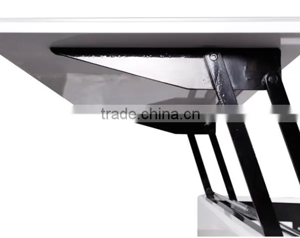 CJ1022 Folding Fashion White Paint Glass Coffee Table photo-4