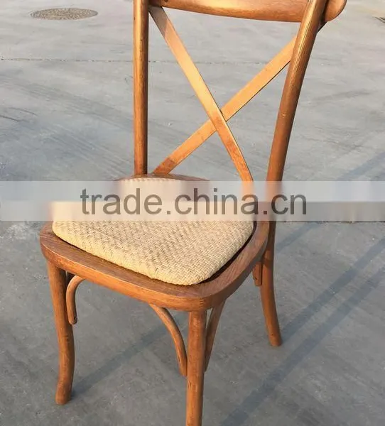 Franch Wood Cross Back Chair Dining Chair photo-3
