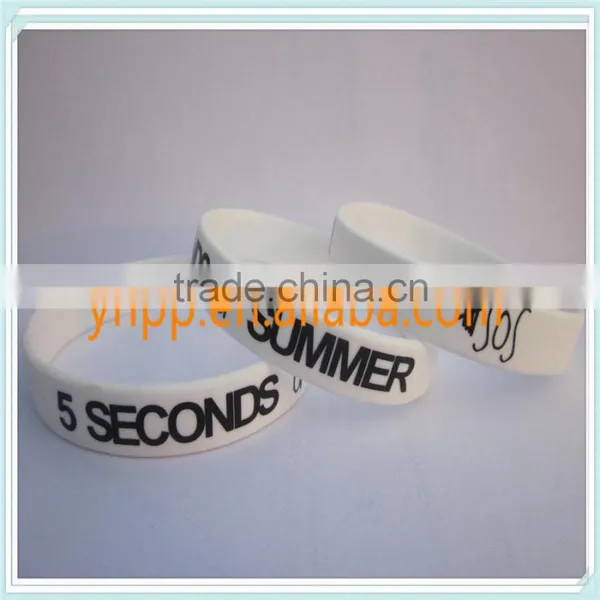 Custom Logo Advertising Silicone Wristband, Debossed and Ink-filled Colour photo-3