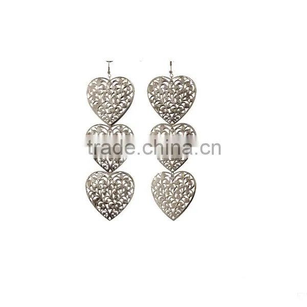 2014 Fashion Heart Shaped Clip on Earrings