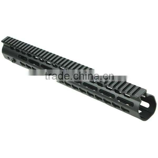 Funpowerland Black Float NSR 15 Inch Handguard One-piece Top Rail System KeyMod High Quality Lightest For AR-15 M4 M16 photo-5