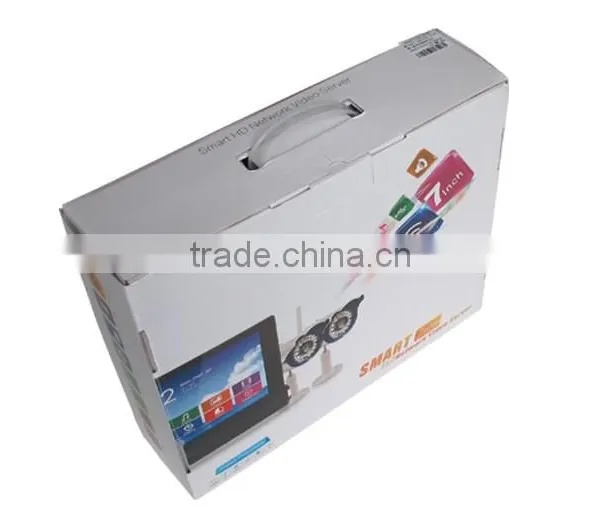 Looline 7 LCD Capacitive Touch Screen Overlay 4Ch HD Wifi CCTV Camera Security Recordable HD Camera System Kit photo-4