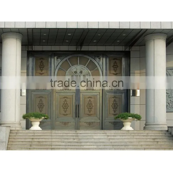 Luxury Villa Copper Door Security Entry Front Glass Bronze Door Quality Choice photo-5