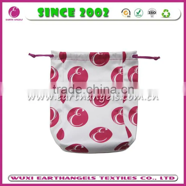 Logo Printed Microfibe Soft Pouch,multi-purpose Drawstring Bag