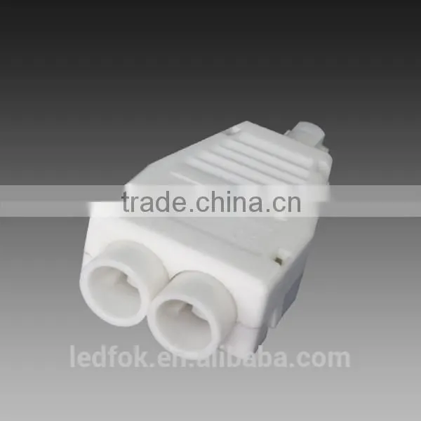 uk 3 Pin to Europe 2 Pin Adaptor Plug Output Led Electrical 2 Pin Male Plug Cable Connectors White With Euro Socket photo-6