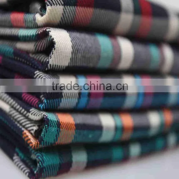Cotton Twill Check Shirt Plaid Shirt Fabric of Twill Fabric