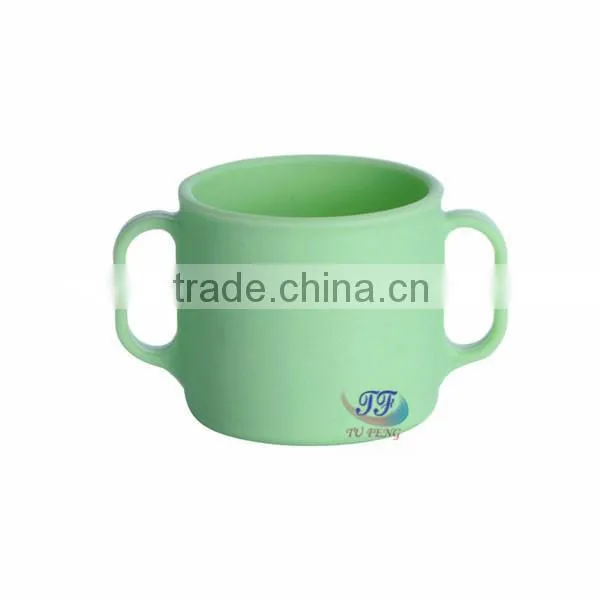 China Silicone Green Silicone Drinking Cup Sleeve /hot Sale Heat Resistance Silicone Cup photo-2