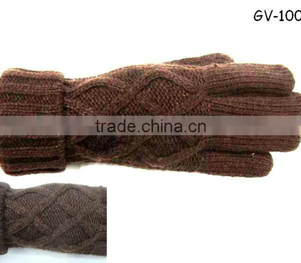 Fashionable jacquard knitted glove GV-10000