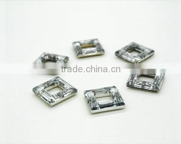 KC12 Suare 20*20 30*30mm Flat Back Sew on Acrylic Rhinestones for Fashion Decoration, Craft Making, Garment Bags Accessories photo-5