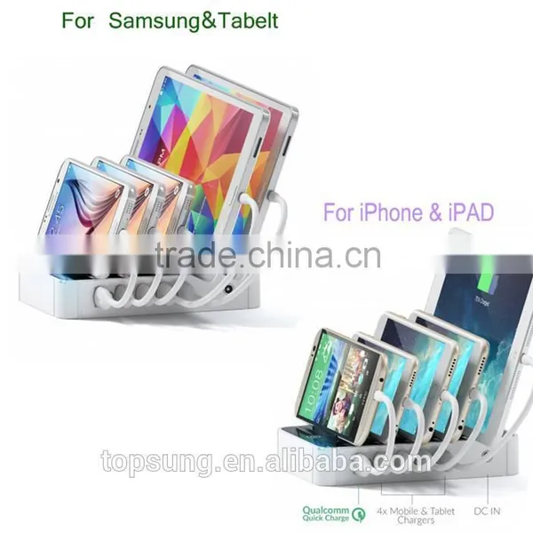 Amazon Top Sale 5 Port Usb Mobile Phone Charger With Quick Charge for Cell Phone photo-3