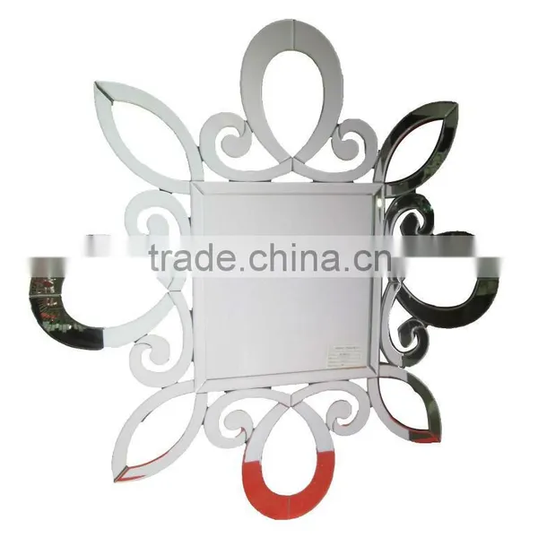 Graceful Deisgn Handmade Irregular Shape Bevelled Bedroom Dressing Wall Mirror, Entrance Hall Mirror, Wall Decor