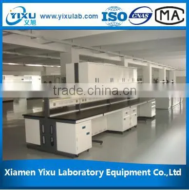Labortory Work Bench With Wall Cabinet and Reagent Shelf