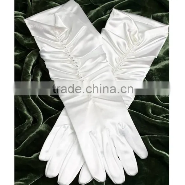 2016 Halloween Costume Accessory Party Supply Black Satin Long Gloves photo-3