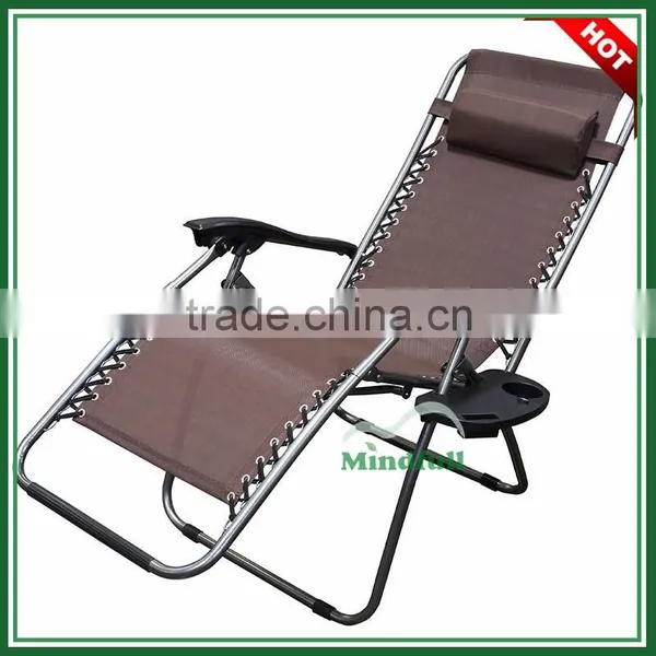 Folding Portable Reclining Chair Adjustable Garden Zero Gravity Chair With Table photo-2