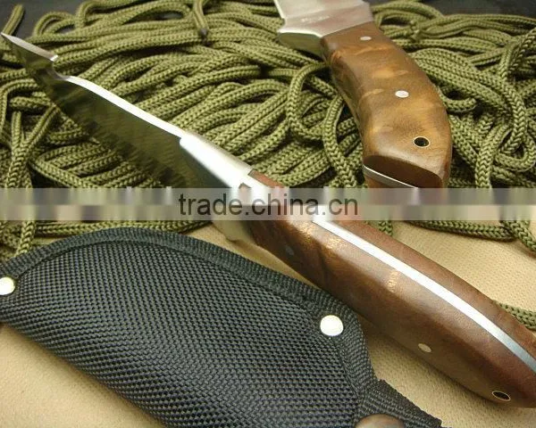 OEM 440C Fixed Blade Knife With Wood Handle photo-3