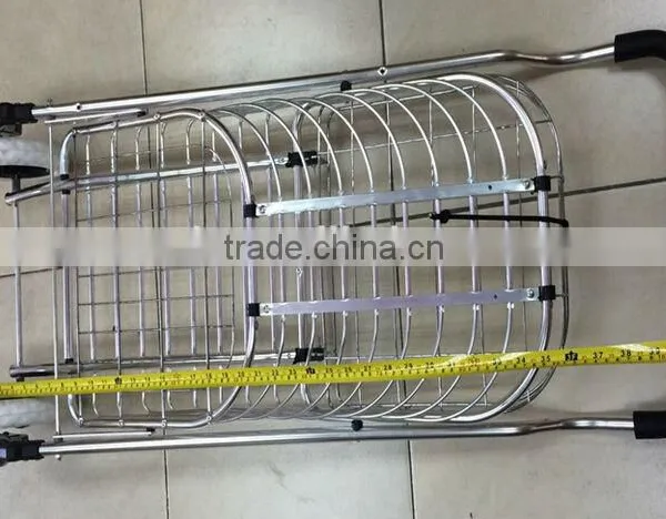 Foldable Wire Mech Shopping Cart RH-FC05 For Aluminum Foldable Shopping Trolley With Two Wheels photo-2