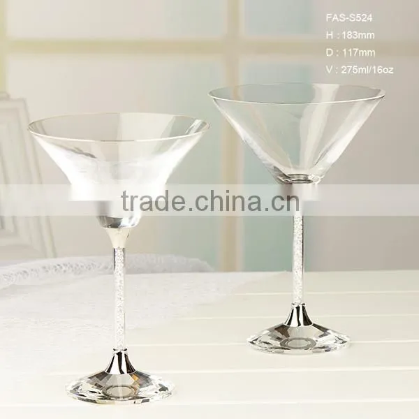 275 ml Lead-free Crystal Vodka Glass / Diamond Cocktail Glass / Martini Glass photo-5