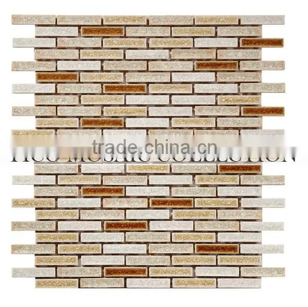 Fico ,GALOS3331Z, Black Gold Marble Mosaic Tiles for Bathrooms photo-3