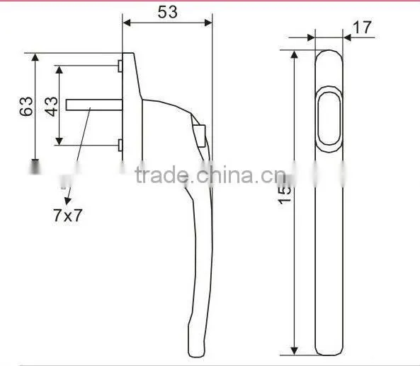 90123632 Zinc Alloy Door and Window Handle With Lock photo-4
