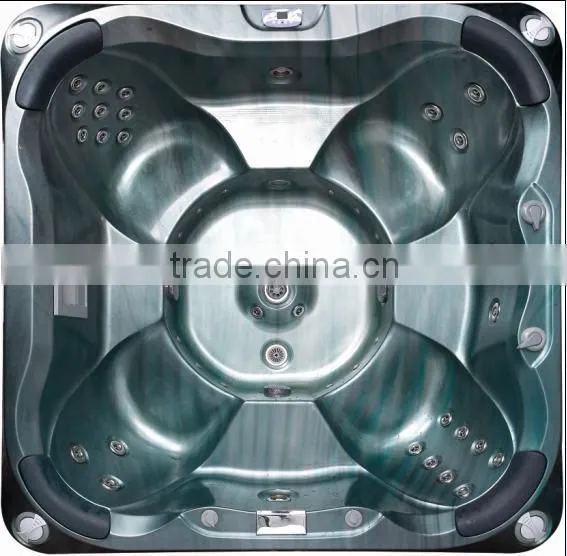 Hot Tub,Spa Hot Tub,Hydro Hot Tub for 4 Adults in Square