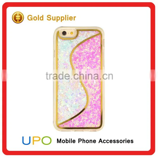 [UPO] 2016 New Design Colorful Bling Glitter Star 3D Liquid Quicksand Hard Plastic TPU Mobile Case for Iphone 6 photo-3